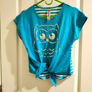 Children's sequin owl top